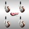 Service Caster 3 Inch 316SS Maroon Polyurethane Swivel 7/8 Inch Expanding Stem Caster Set SCC SCC-SS316EX20S314-PPUB-MRN-78-4 - alternate 2